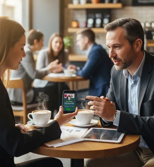 Persona escaneando código QR